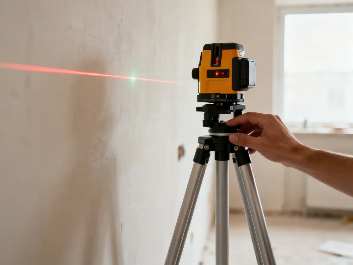 Regulacja statywu podczas ustawiania poziomicy laserowej